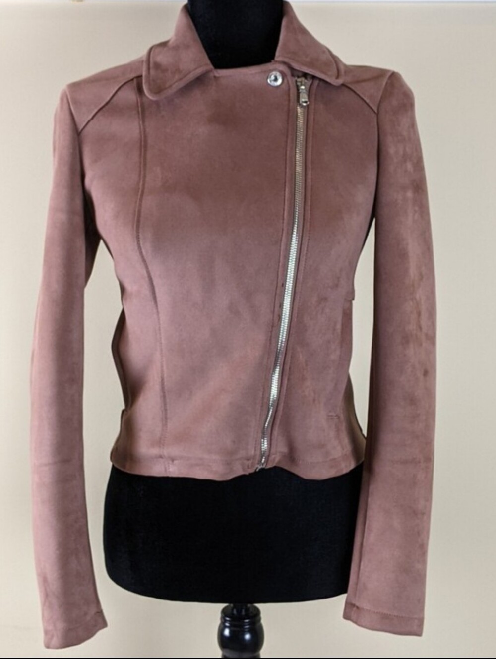 Women's xs Zip Moto Jacket in Brown